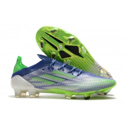 adidas X Speedflow.1 FG Shoes Adizero White Screaming Green Sonic Ink