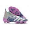 adidas Predator Freak + FG Firm Ground Soccer Cleat Grey Pink Blue