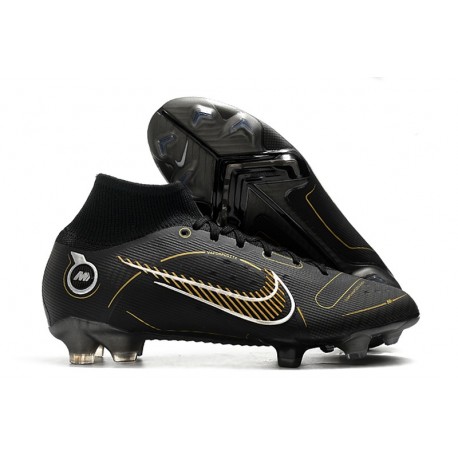 Nike 2022 Mercurial Superfly VIII Elite FG Shadow - Black Metallic Gold Metallic Silver