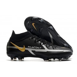 Nike Phantom GT 2 Elite Dynamic Fit FG Black Metallic Dark Grey Metallic Gold