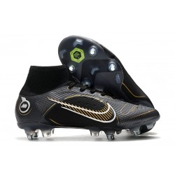 Nike Mercurial Superfly 8 Elite SG-Pro AC Shadow - Black Metallic Gold Metallic Silver