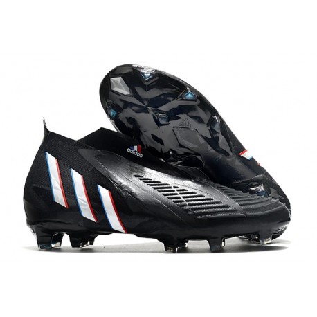 adidas Predator Edge+ FG Shoes Core Black White Vivid Red