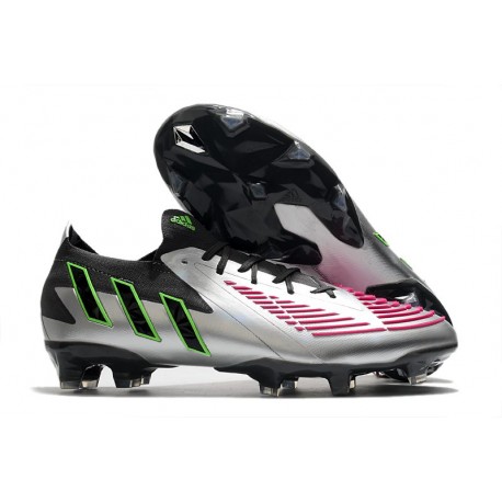 adidas Predator Edge.1 FG Low Cut Silver Black Solar Pink