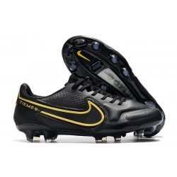 Nike Tiempo Legend 9 Elite FG Boots Black Metallic Dark Grey Anthracite