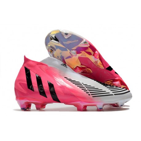 adidas Predator Edge+ FG Shoes Solar Pink Black White