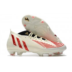 adidas Predator Edge.1 FG High Top Showdown - Off White Vivid Red Gold Metallic