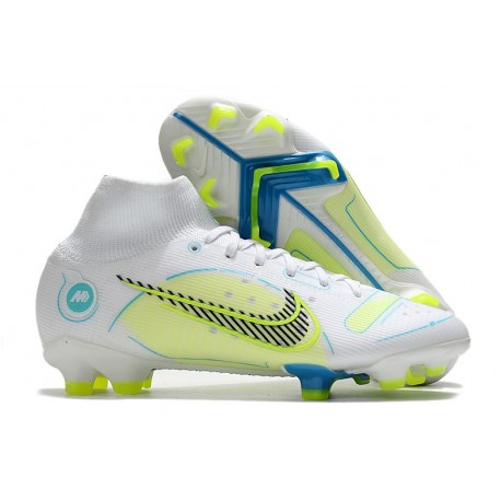 Nike 2022 Mercurial Superfly VIII Elite FG White Blue Yellow