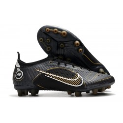 Nike Mercurial Vapor 14 Elite AG Pro Shadow - Black Metallic Gold Metallic Silver