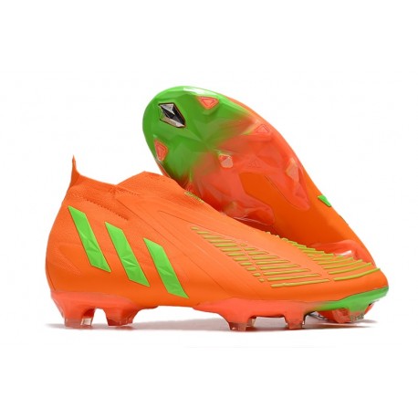 adidas Predator Edge+ FG Shoes Solar Red Team Green Core Black