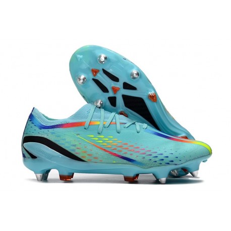 ADIDAS X SPEEDPORTAL .1 SG BOOTS Clear Aqua Solar Red Power Blue