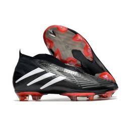 adidas Predator Edge+ FG Shoes Core Black White Solar Red