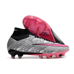 Nike Air Zoom Mercurial Superfly IX Elite XXV FG Metallic Silver Hyper Pink Black