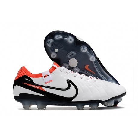 Nike Tiempo Legend 10 Elite Firm Ground White Black Bright Crimson