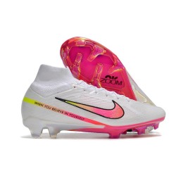 Nike Zoom Mercurial Superfly IX Elite FG White Pink