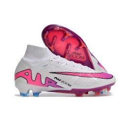 Nike Zoom Mercurial Superfly IX Elite FG White Pink Blue