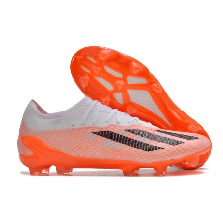 adidas X Crazyfast Messi .1 FG Firm Ground Cleats White Orange Black