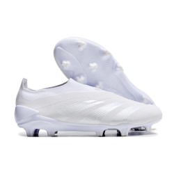 adidas Predator Elite Laceless FG White Silver