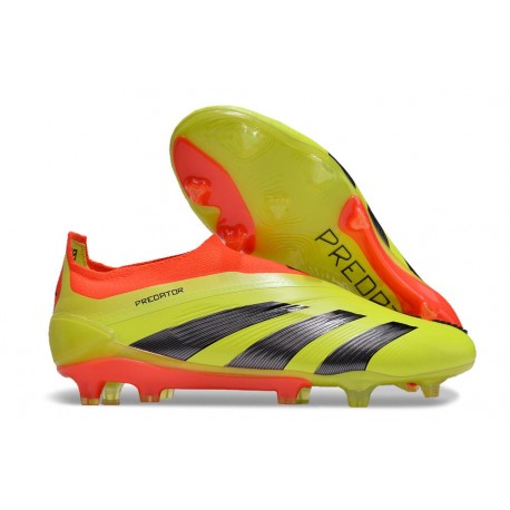 adidas Predator Elite Laceless FG Yellow Black Red