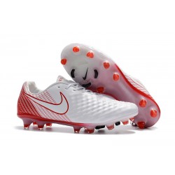 Nike Magista Opus II FG Firm Ground Shoes - White Red