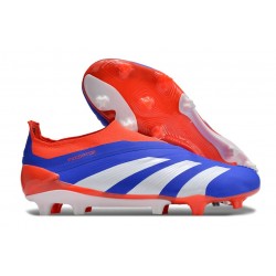 adidas Predator Elite Laceless FG Blue White Solar Red