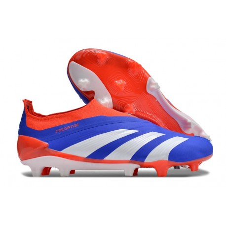 adidas Predator Elite Laceless FG Blue White Solar Red