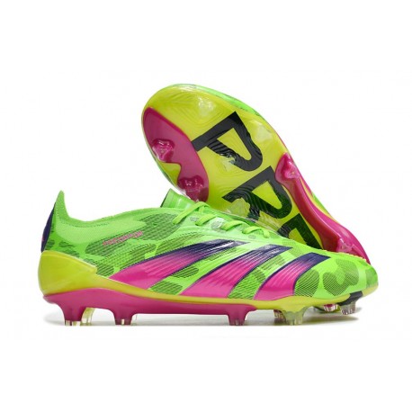 adidas Predator Elite Low FG Generation Pred - Solar Green Shock Pink Lucid Lemon