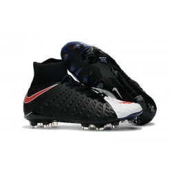 Nike Hypervenom Phantom III DF FG Football Boots - Black White Red