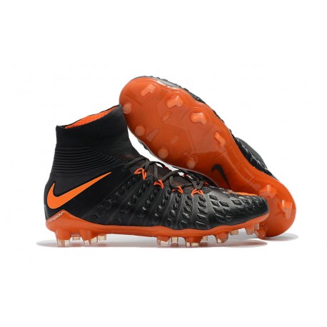 nike football boots black and orange