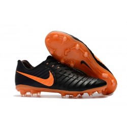 Nike Tiempo Legend VII Men's Leather Boots Black Orange