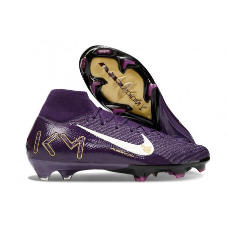 Nike Zoom Mercurial Superfly 10 Elite FG X MBAPPE Grand Purple Pale Ivory