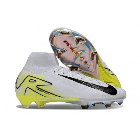 Nike Zoom Mercurial Superfly 10 Elite FG White Black Yellow