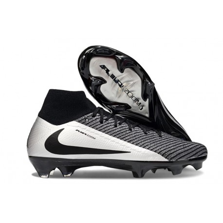 Nike Zoom Mercurial Superfly 10 Elite FG Black Silver