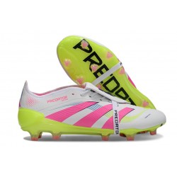 Adidas 25 Predator Elite Foldover Tongue FG White Lucid Pink Lucid Lemon