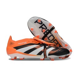 Adidas 25 Predator Elite Foldover Tongue FG Black White Orange