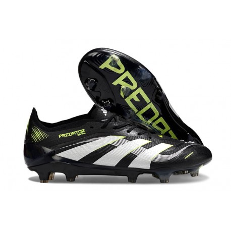 New adidas Predator Elite FG Shoes Black White Lucid Lemon