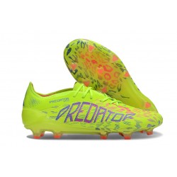 New adidas Predator Elite FG Shoes Lucid Lemon Lucid Pink Blue Fusion