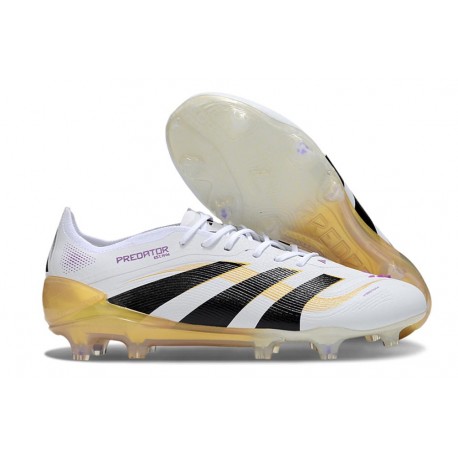 New adidas Predator Elite FG Shoes White Black Gold Met