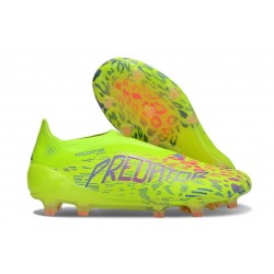 adidas Predator 25 Elite LL FG Soccer Cleat Lucid Lemon Lucid Pink Blue Fusion
