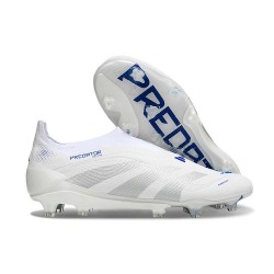 adidas Predator 25 Elite LL FG Soccer Cleat White Grey