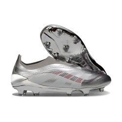 adidas Predator 25 Elite LL FG Soccer Cleat Silver Gray