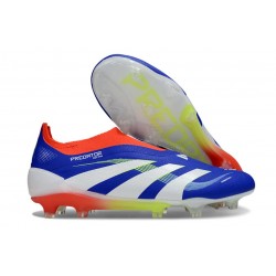 adidas Predator 25 Elite LL FG Soccer Cleat Lucid Blue Ftwr White Solar Red