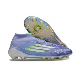 adidas F50 Elite Mid-Cut FG Cleats Purple Rush Ftwr White Lucid Lemon