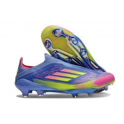 adidas F50 + FG Laceless Boots Blue Fusion Lucid Lemon Lucid Pink