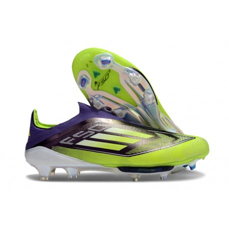 adidas F50 + FG Laceless Boots Unity Purple Solar Yellow