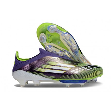 adidas F50 + FG Laceless Boots Purple Rush Ftwr White Lucid Lemon