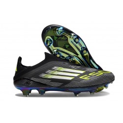 adidas F50 + FG Laceless Boots Black White Yellow