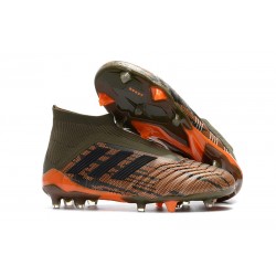 adidas Men's Predator 18+ FG Soccer Cleats - Olive Black Orange