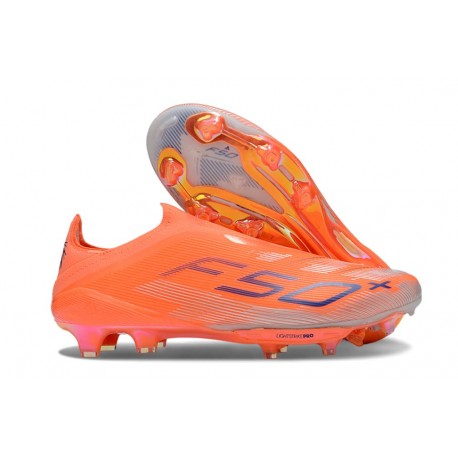 adidas F50 + FG Laceless Boots Orange Black