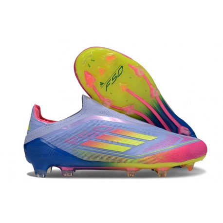 adidas F50 Elite LL FG Blue Fusion Lucid Lemon Lucid Pink