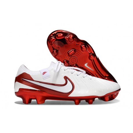 Nike Tiempo Legend X Elite FG White Bright Crimson
